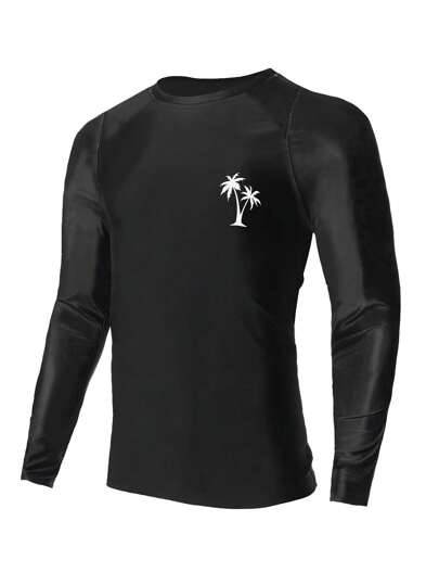 Surfspeed ملابس علوية رياضي من البالونة للرجال طويل الأكمام مطبوع بتصميمات بسيطة للشاطئ وركوب الأمواج والتمارين الرياضية، تصميم هاواي
