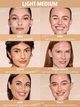 SHEGLAM كريم أساس Skin Magnet عالي التغطية-لون طبيعي-يدوم طويلاً-خالٍ من المسام-خالٍ من العيوب-سهل الاستخدام-تغطية كاملة-لجميع أنواع البشرة-لا يتلاشى-مقاوم للعرق-خفيف الوزن-لم يتم اختباره على الحيوانات-ناعم-لمسة نهائية طبيعية تشبه البشرة-كريم أساس قابل...