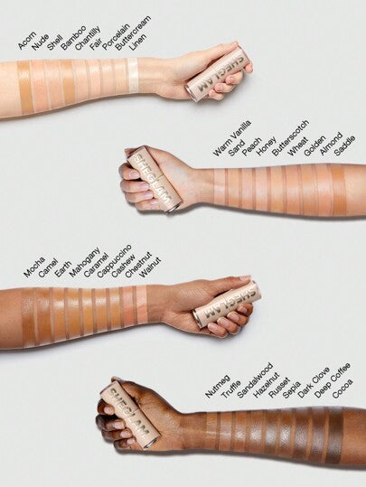 SHEGLAM كريم أساس Skin Magnet عالي التغطية-قمحي يدوم طويلاً خالٍ من المسام خالٍ من العيوب سهل الاستخدام بتغطية كاملة لجميع أنواع البشرة لا يتلاشى مقاوم للعرق خفيف الوزن لم يتم اختباره على الحيوانات ناعم بلمسة نهائية طبيعية تشبه البشرة كريم أساس قابل لل...