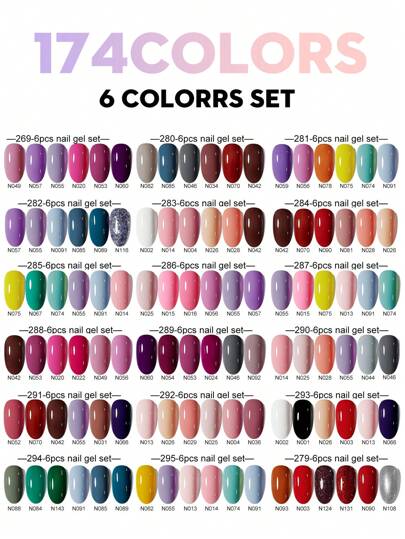 XEIJAYI مجموعة صبغ أظافر جل 7.3 مل على شكل مثلجات ملونة 6 قطع XEIJAYI UV LED Soak Off Gel Polish : تميز باستخدام ألوان صبغ أظافر جل من موس لتجميل الأظافر في ديي المنزل والصالون