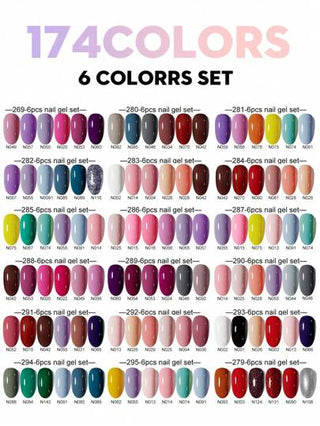 XEIJAYI مجموعة صبغ أظافر جل 7.3 مل على شكل مثلجات ملونة 6 قطع XEIJAYI UV LED Soak Off Gel Polish : تميز باستخدام ألوان صبغ أظافر جل من موس لتجميل الأظافر في ديي المنزل والصالون