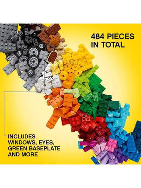 LEGO مجموعة ألعاب البناء الكلاسيكية المتوسطة الإبداعية Brick Box 10696 - تتميز بالتخزين ، وتشمل القطار والسيارة وشكل النمر ومجموعة اللعب للأطفال والأولاد والبنات الذين تتراوح أعمارهم بين 4 و 99 عامًا