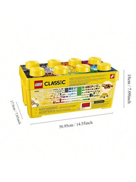 LEGO مجموعة ألعاب البناء الكلاسيكية المتوسطة الإبداعية Brick Box 10696 - تتميز بالتخزين ، وتشمل القطار والسيارة وشكل النمر ومجموعة اللعب للأطفال والأولاد والبنات الذين تتراوح أعمارهم بين 4 و 99 عامًا