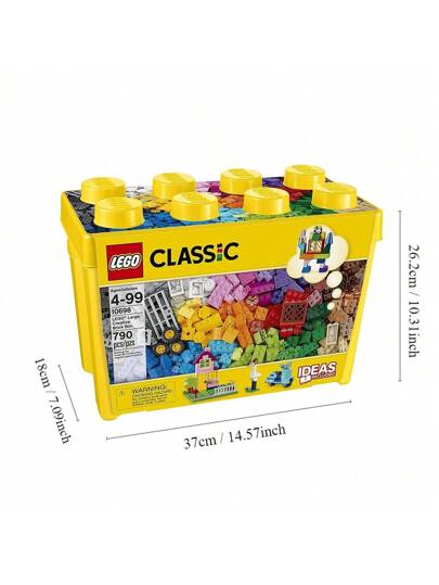 LEGO صندوق طوب كبير إبداعي كلاسيكي 10698 مجموعة ألعاب بناء للعودة إلى المدرسة ، حل تخزين لعبة للفصول الدراسية ، لعبة بناء تفاعلية للأطفال ، الأولاد والبنات ديكور الغرفة هدايا الشتاء ، ليجو ، مجموعة ليجو