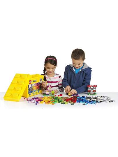 LEGO صندوق طوب كبير إبداعي كلاسيكي 10698 مجموعة ألعاب بناء للعودة إلى المدرسة ، حل تخزين لعبة للفصول الدراسية ، لعبة بناء تفاعلية للأطفال ، الأولاد والبنات ديكور الغرفة هدايا الشتاء ، ليجو ، مجموعة ليجو