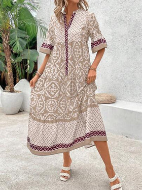EMERY ROSE فستان نسائي كاجوال فضفاض بطراز قديم، ملابس صيفية طويلة للنساء