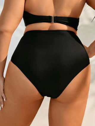 Swim Lushoire ملاحظات قياس الصيف ملابس الشاطئ بلونين للسفليات حمالات البكيني مجعدة