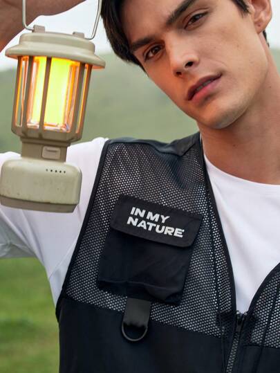 In My Nature جاكيت رياضية للرجال بغطاء رأس ذات أكمام طويلة وألوان متباينة، ملابس المشي لمسافات طويلة الخارجية