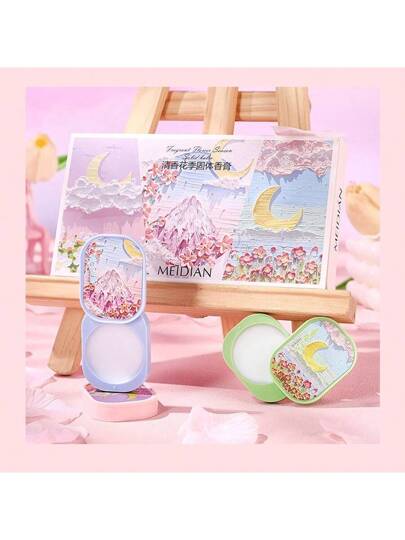 علبة هدايا قابلة للحمل لعطر الصلب برائحة الزهور - مجموعة 3 قطع، رائحة طويلة الأمد