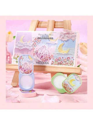 علبة هدايا قابلة للحمل لعطر الصلب برائحة الزهور - مجموعة 3 قطع، رائحة طويلة الأمد