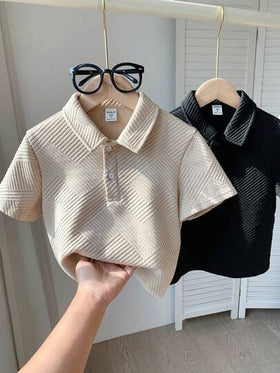 SHEIN قمصان بولو شبابية غير رسمية بطوق مطوي وأكمام قصيرة مصنوعة من نسيج ناعم، قطعتين , مريحة ومتعددة الاستخدامات