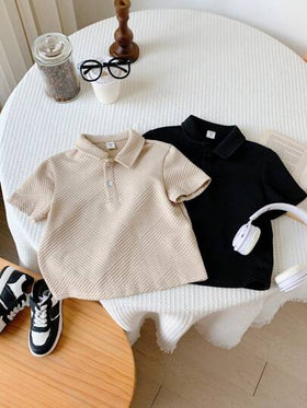 SHEIN قمصان بولو شبابية غير رسمية بطوق مطوي وأكمام قصيرة مصنوعة من نسيج ناعم، قطعتين , مريحة ومتعددة الاستخدامات