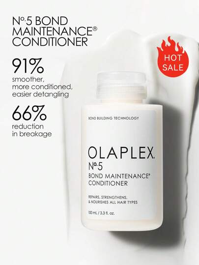 Olaplex طقم شامبو ومُنعِّم لتصليح وحماية الشعر، يُعيد اللون للشعر المُعالَج كيميائيًا والتالف
