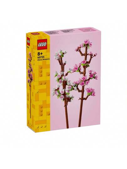 LEGO مجموعة ألعاب وردية وبيضاء أزهار كرز 40725 أيقونية الأزهار من ليغو