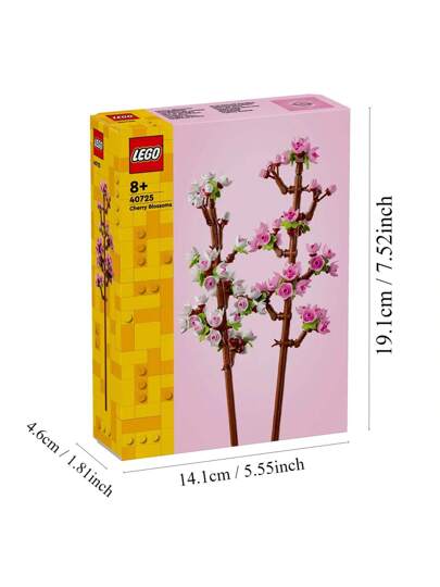 LEGO مجموعة ألعاب وردية وبيضاء أزهار كرز 40725 أيقونية الأزهار من ليغو
