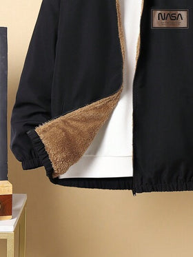 SHEIN معطف هوديي فضفاض بطباعة جرافيك مناسب للأولاد المراهقين، مناسب للرياضة والمدرسة والربيع/الصيف/الخريف/الشتاء