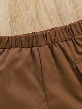 SHEIN Vintaside Kids سترة بدون اكمام مطبوعة برسوم كرتونية لطيفة لرضع الأولاد و قصير ربيعي/صيفي