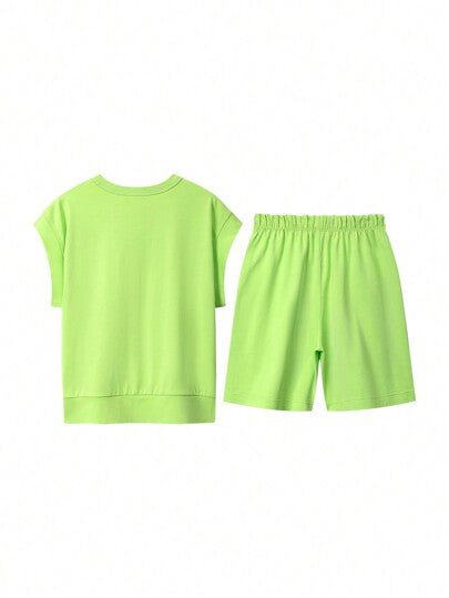 girls-sets Annil طفل فتى بنت فتى كبير وسط طوق صدرة مجموعة صيف