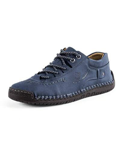 حذاء رجالي عارض مصنوع يدويًا، حذاء رياضي رجالي بنعل مسطح مثالي للمشي والرياضة في الهواء الطلق