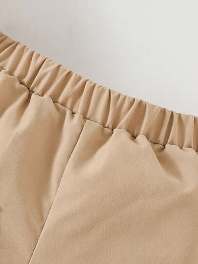 SHEIN طقم صبي رضيع عارضة الربيع / الصيف اليومي العارضة الأزياء الملابس الخارجية المغامرة نمط الحيوان ثلاثي الأبعاد المطبوعة ملابس علوية شحن + طقم سراويل قصيرة