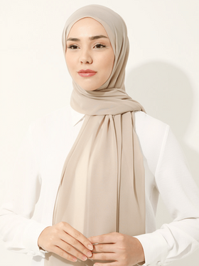 قطعة واحدة من اكسسوارات العباءة للنساء، وشاح شيفون بلون سادة بسيط وأنيق لتغطية الرأس، اكسسوارات للمرأةرمضان