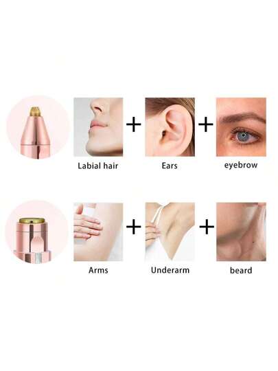 جهاز إزالة شعر الوجه النسائي ثنائي الوظيفة، ماكينة تشذيب الحواجب، جهاز إزالة شعر الوجه والحواجب للنساء، ماكينة كهربائية لإزالة شعر الحواجب، جهاز إزالة شعر بدون ألم، جهاز إزالة الشعر القابل للشحن بقدرة 70 مللي أمبير