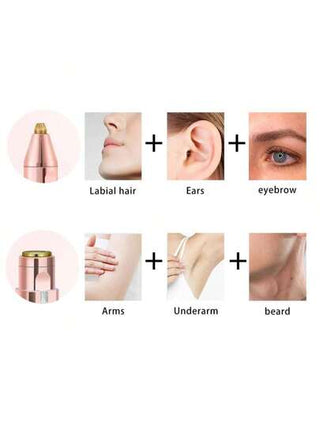 جهاز إزالة شعر الوجه النسائي ثنائي الوظيفة، ماكينة تشذيب الحواجب، جهاز إزالة شعر الوجه والحواجب للنساء، ماكينة كهربائية لإزالة شعر الحواجب، جهاز إزالة شعر بدون ألم، جهاز إزالة الشعر القابل للشحن بقدرة 70 مللي أمبير