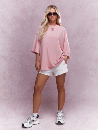 MISSGUIDED تي شيرت تي أوفرسايز مطرز بالشعار