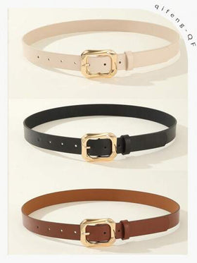 Belt buckles 3 أحزمة مربعة الشكل، أحزمة خصر فاخرة وعصرية للنساء، مناسبة للفساتين والتيشيرتات والبنطلونات الكاجوال في الصيف والمدرسة والخريف وعيد الهالوين