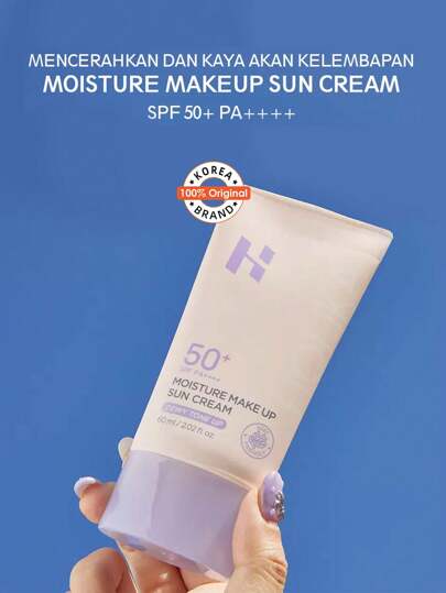 HOLIKA HOLIKA واقي شمس للمكياج SPF50+ PA++++‏ |ضوء ندي مرطب|تجليد لون خوخي ناعم يلتصق بالبشرة ||يخلق بشرة نقية وساطعة|60مل (2.02 أونصة سائلة) | هدية جمال كورية