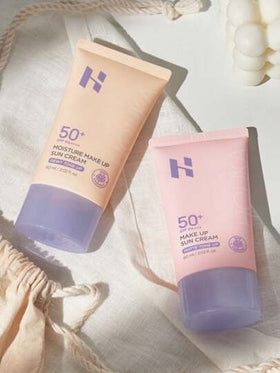 HOLIKA HOLIKA واقي شمس SPF50+ PA++++ | مرطب ومنير | لون مشمش ناعم، صديق للبشرة || يخلق بشرة شفافة ولامعة | 60 مل (2.02 أونصة سائلة) | مستحضرات تجميل كورية