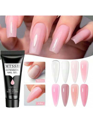 طقم جل امتداد الأظافر البولي 20مل 9قطعات/مجموعة جل بناء LED/UV سريع امتداد الأظافر طقم جل الأظافر البولي مع مصباح الأظافر