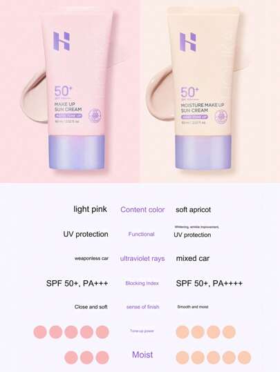 HOLIKA HOLIKA واقي شمس SPF50+ PA++++ | مرطب ومنير | لون مشمش ناعم، صديق للبشرة || يخلق بشرة شفافة ولامعة | 60 مل (2.02 أونصة سائلة) | مستحضرات تجميل كورية
