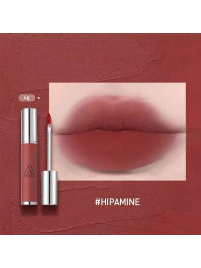 3CE غلوس الشفاه الضبابي - #HIPAMINE | قوام ناعم كريمي، نهاية مطفأة نهائية | لون دائم، صيغة مغذية | مستحضرات تجميل كورية، طقم هدايا