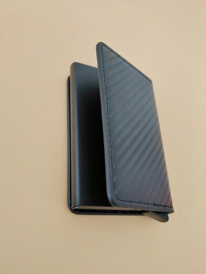 قطعة واحدة من محفظة بطاقات ألياف الكربون الأوتوماتيكية القابلة للطي مع حماية RFID ضد السرقة والمسح، حالة بطاقة معدنية من الألومنيوم، مناسبة للاستخدام اليومي بسعة كبيرة ومساحات متعددة للبطاقات، بتصميم رسمي عملي، هدية عيد ميلاد أو تخرج أو عيد الأب
