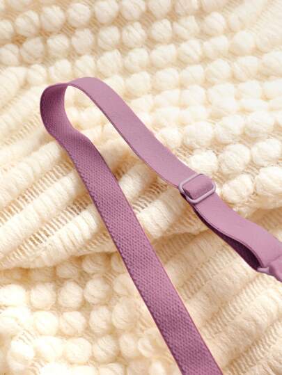 Shein Underwear&Sleepwear Basics صدرية مكشوفة بأسلاك وجامعة من الألياف الخفيفة عالية الجودة مع تغطية كاملة للصدر بثلاث قطع