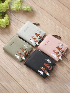 محفظة قصيرة للطالب، جميلة وبسيطة، محفظة عملات معدنية قابلة للطي، محفظة شخصية مصغرة لحمل البطاقات