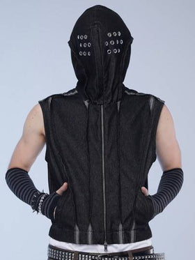 Manfinity Denimwave جاكيت جينز رجالية بغطاء رأس