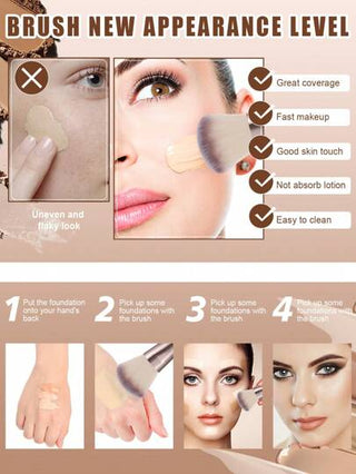 مجموعة 46 قطعة أدوات مكياج شاملة [هدية]: 1 حقيبة مستحضرات تجميل ومواد صحية متعددة الوظائف مقاومة للماء + 25 مجموعة فرش مكياج + 4 إسفنجات مكياج + 4 إسفنجات مكياج صغيرة + 4 قطع من بنطلونات بودرة مثلثة + 4 قطع من بنطلونات بودرة وسادة هوائية صغيرة + 1...