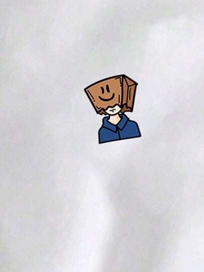 Manfinity Hypemode تي شيرت أكبر من المقاس مع رسومات كرتونية باللونين الأبيض والأسود للرجال، هدية لصديقك، للخروج، جامعي