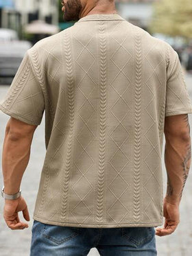 Manfinity Homme بلوزة كاجوال رجالي، مناسبة للخروج