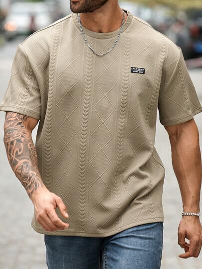 Manfinity Homme بلوزة كاجوال رجالي، مناسبة للخروج