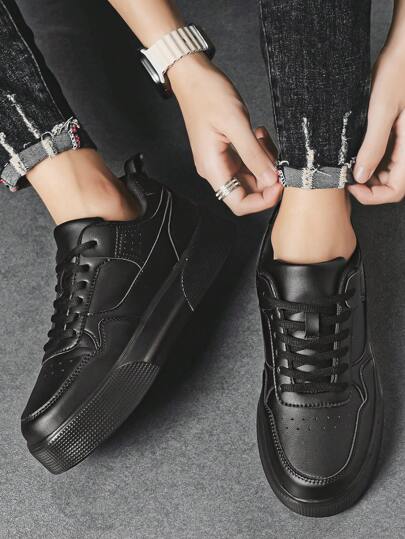 أحذية رياضية كاجوال للرجال بأربطة، أحذية رياضية متعددة الألواح بتصميم عصري مريح للحياة اليومية، مناسبة للجري والشارع والمدرسة