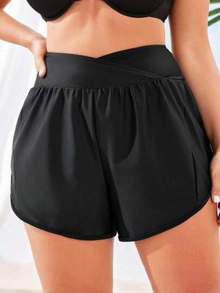 Swim Vcay شورت بيكيني قاعدة قياسية كبيرة الحجم غير متماثلة الخصر صيف