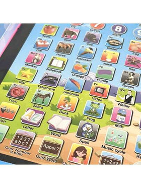 لوحة تعليم اللغة الإنجليزية للأطفال للتزين في عيد الميلاد بوظيفة اللمس والصوت، لعبة تعليمية مبكرة تعريف الحروف والقراءة هدية مناسبة للأولاد والبنات