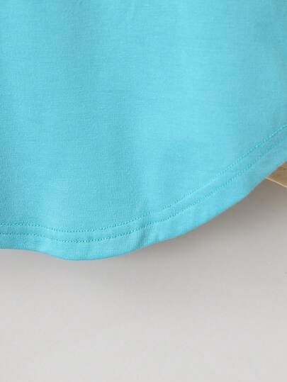 SHEIN طقم تيشرت فضفاض مريح للأولاد الصغار 3 قطع، طباعة الدب البسمة والكرتون، أسلوب رياضي وكاجوال، مناسب للربيع والصيف والخريف، مريح ومتعدد الاستخدامات، للأولاد في عمر 4-7 سنوات، مناسب للمدرسة والرياضة