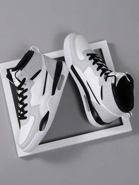 أحذية رياضية كاجوال للرجال كبار الحجم، أحذية سكيت بوت مريحة ذات قاع ناعم وأربطة، أحذية رياضية خفيفة الوزن عالية الكاحل للاستخدام اليومي