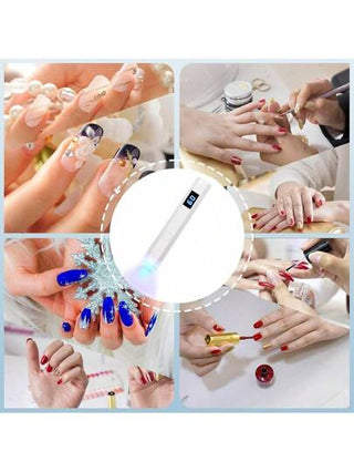 مصباح أظافر LED محمول بشاشة عرض واحدة مع شاحن USB لجفاف طلاء الأظافر بالجل، مناسب لفن الأظافر للأنماط المنزلية مصباح الأظافر