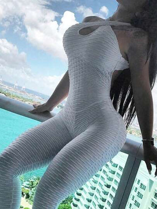 INAWLY جمبسوت سباحة متينة ذات ملمس وظهر مكشوف للصيف, ملابس نساء للجيم