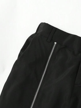 SHEIN سروال صيفي قصير للأولاد بسحاب للإغلاق